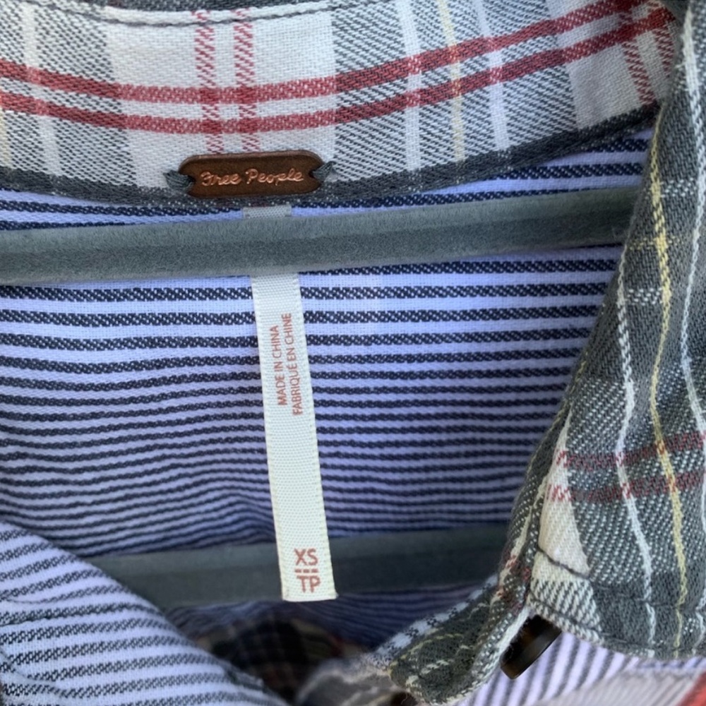 Free People Multicolor Plaid Shirt